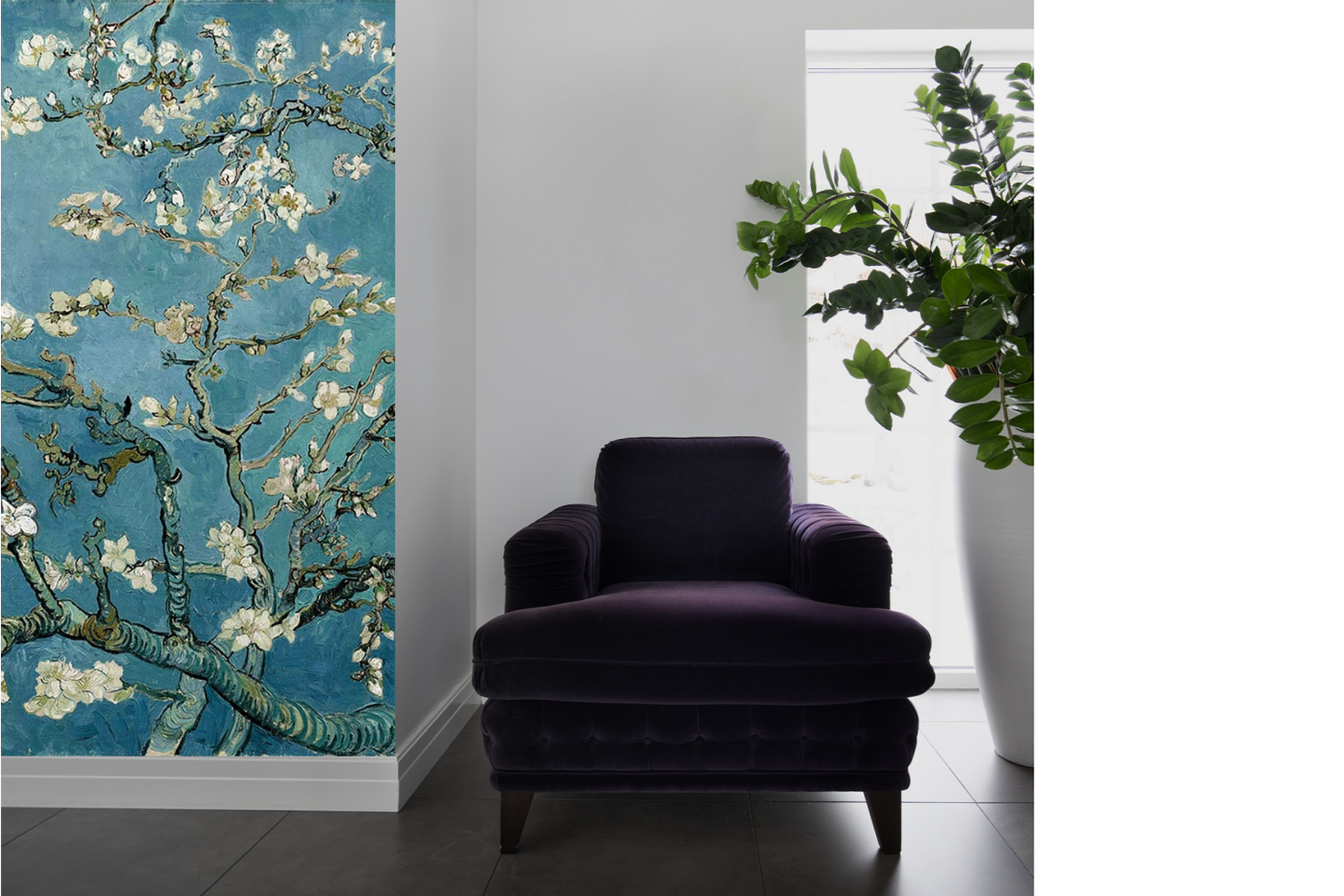 Almond Blossoms Mural Wallpaper (SqM)