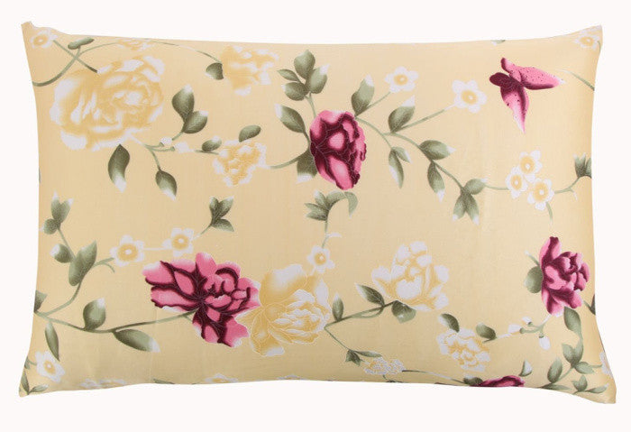 Floral Pattern Mulberry Silk Pillowcase