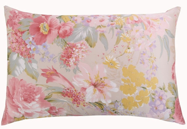 Floral Pattern Mulberry Silk Pillowcase