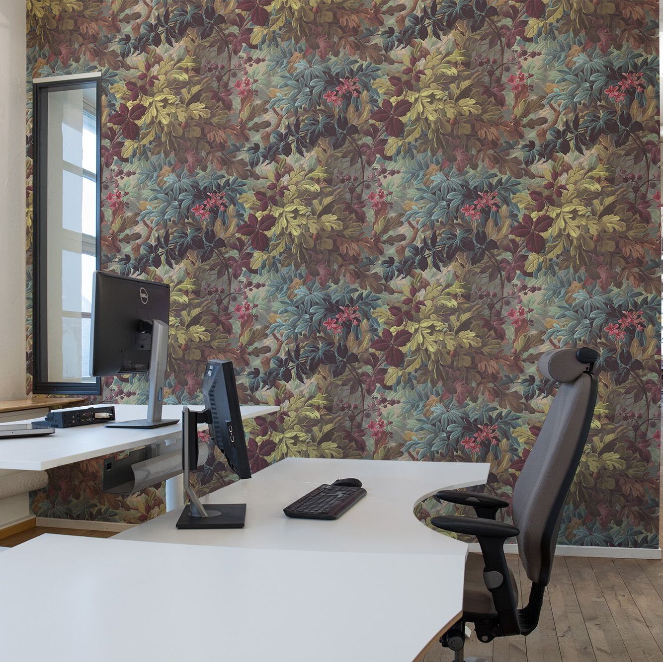 Vinum Raspberries Leaves Mural Wallpaper (SqM)