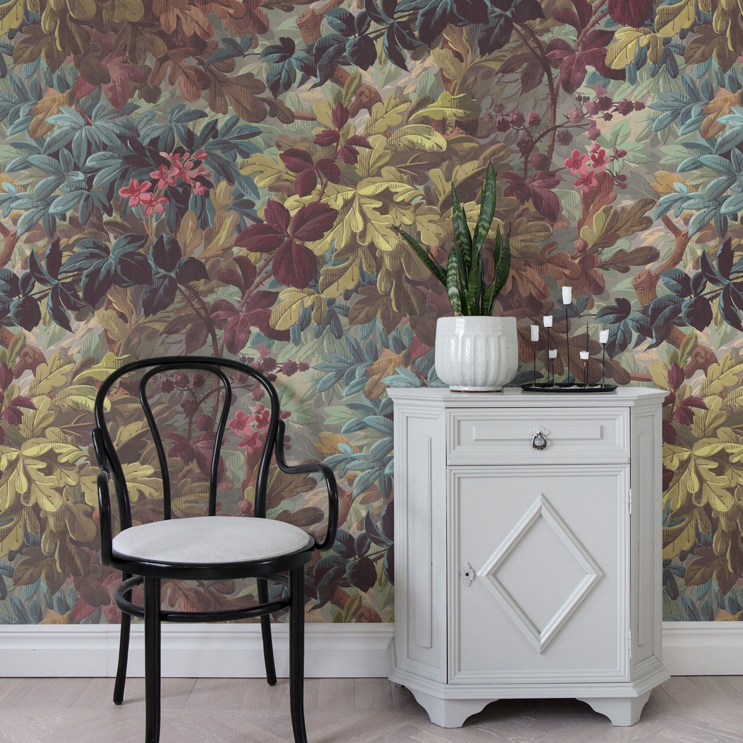 Vinum Raspberries Leaves Mural Wallpaper (SqM)