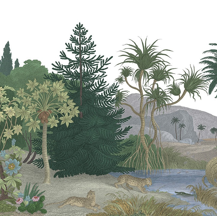 Jungle Land Green Mural Wallpaper (SqM)