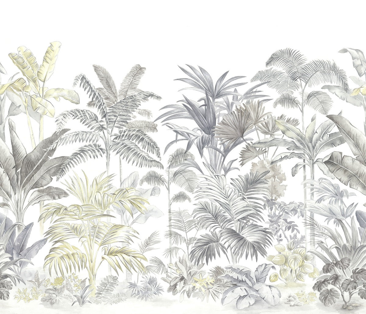 Pride Palms Gray Mural Wallpaper (SqM)