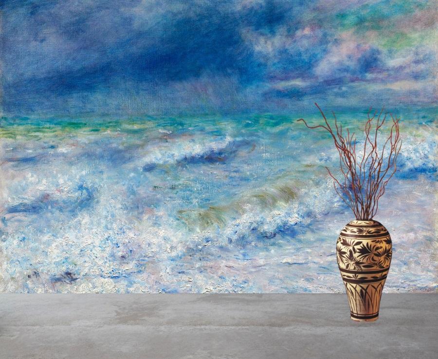 Seascape By Renoir Mural Wallpaper (SqM)