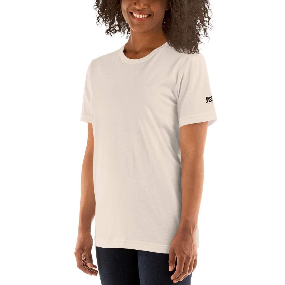 JASS London Minimal Logo T-Shirt | White, Cream, Blue, Yellow
