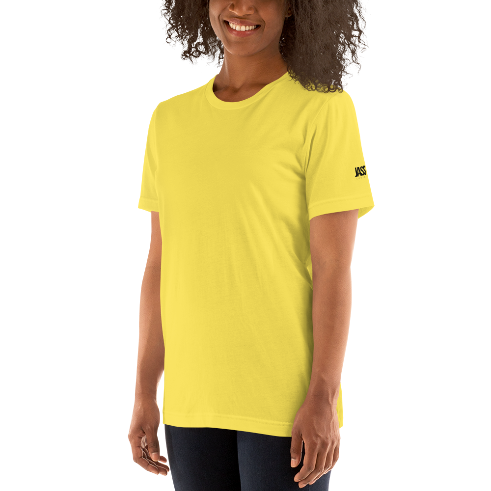 JASS London Minimal Logo T-Shirt | White, Cream, Blue, Yellow