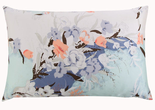 Floral Pattern Mulberry Silk Pillowcase