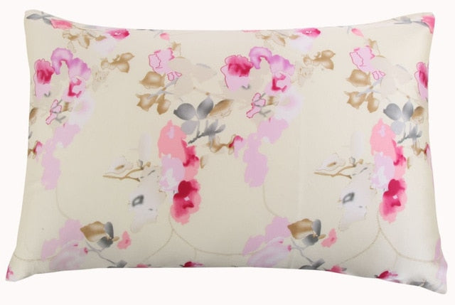 Floral Pattern Mulberry Silk Pillowcase