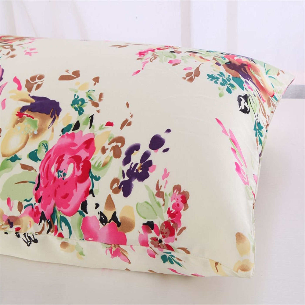 Floral Pattern Mulberry Silk Pillowcase