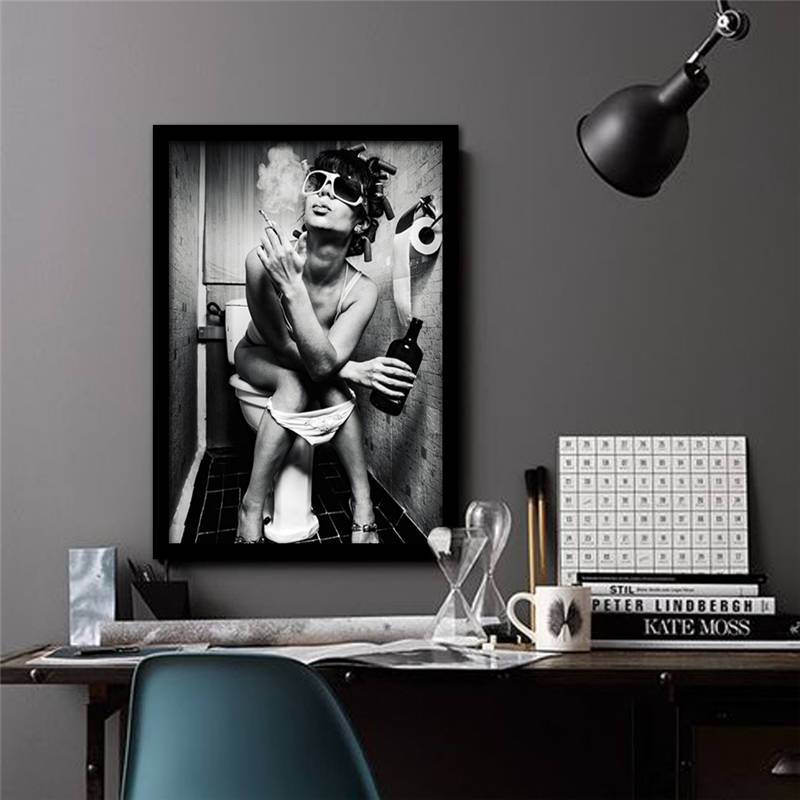 The Smoking Beauty Canvas Print