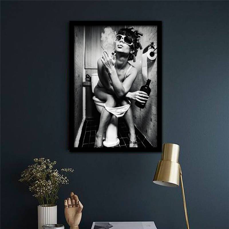 The Smoking Beauty Canvas Print