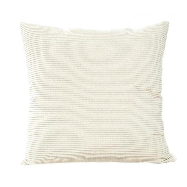 Cream Corduroy Cushion Cover