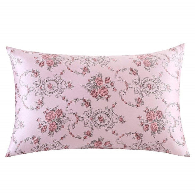 Floral Pattern Mulberry Silk Pillowcase