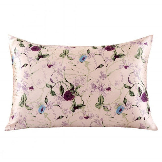 Floral Pattern Mulberry Silk Pillowcase