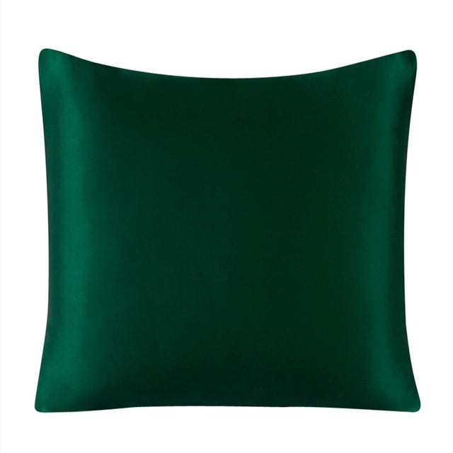 Emerald Green Silk Cushion Cover