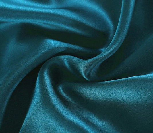 Teal Blue Silk Cushion Cover