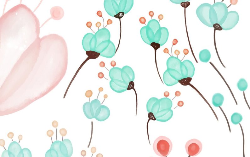 Botanical Tale Floral - Wallpaper Sample