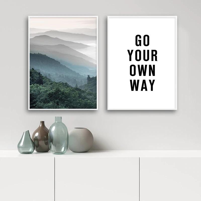 Scandinavian Scenery Motivational Canvas Print