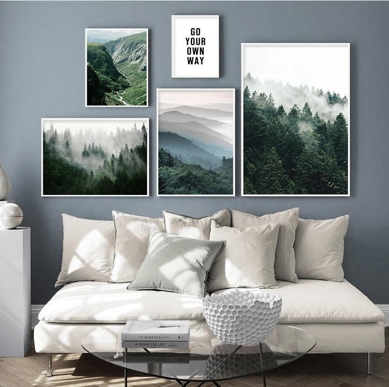 Scandinavian Mountain Scenery Canvas Print