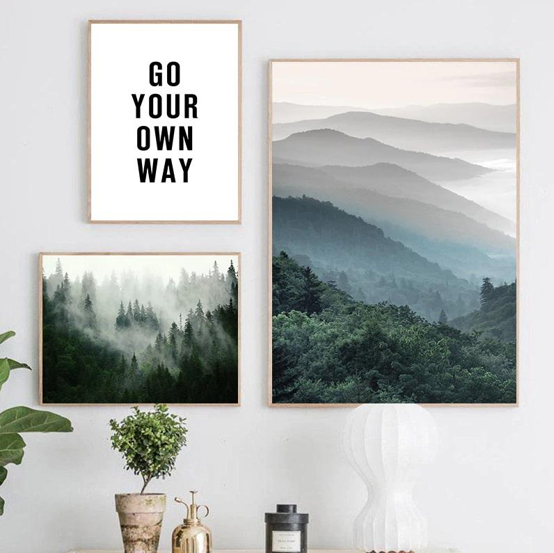 Scandinavian Scenery Motivational Canvas Print