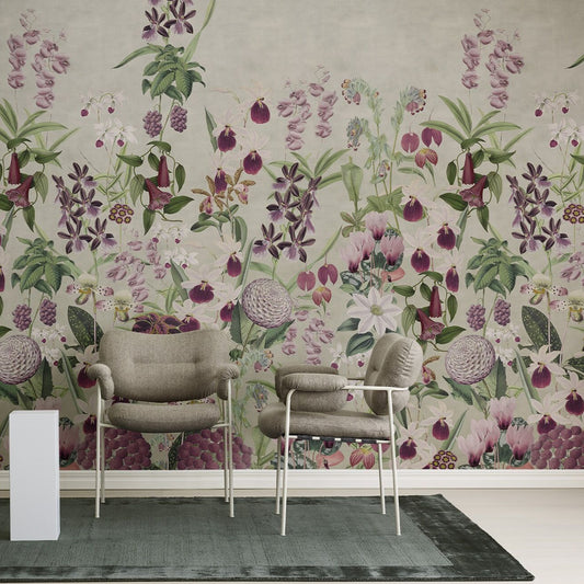 Alice's Pink Botanicals Mural - Wallpaper Sample