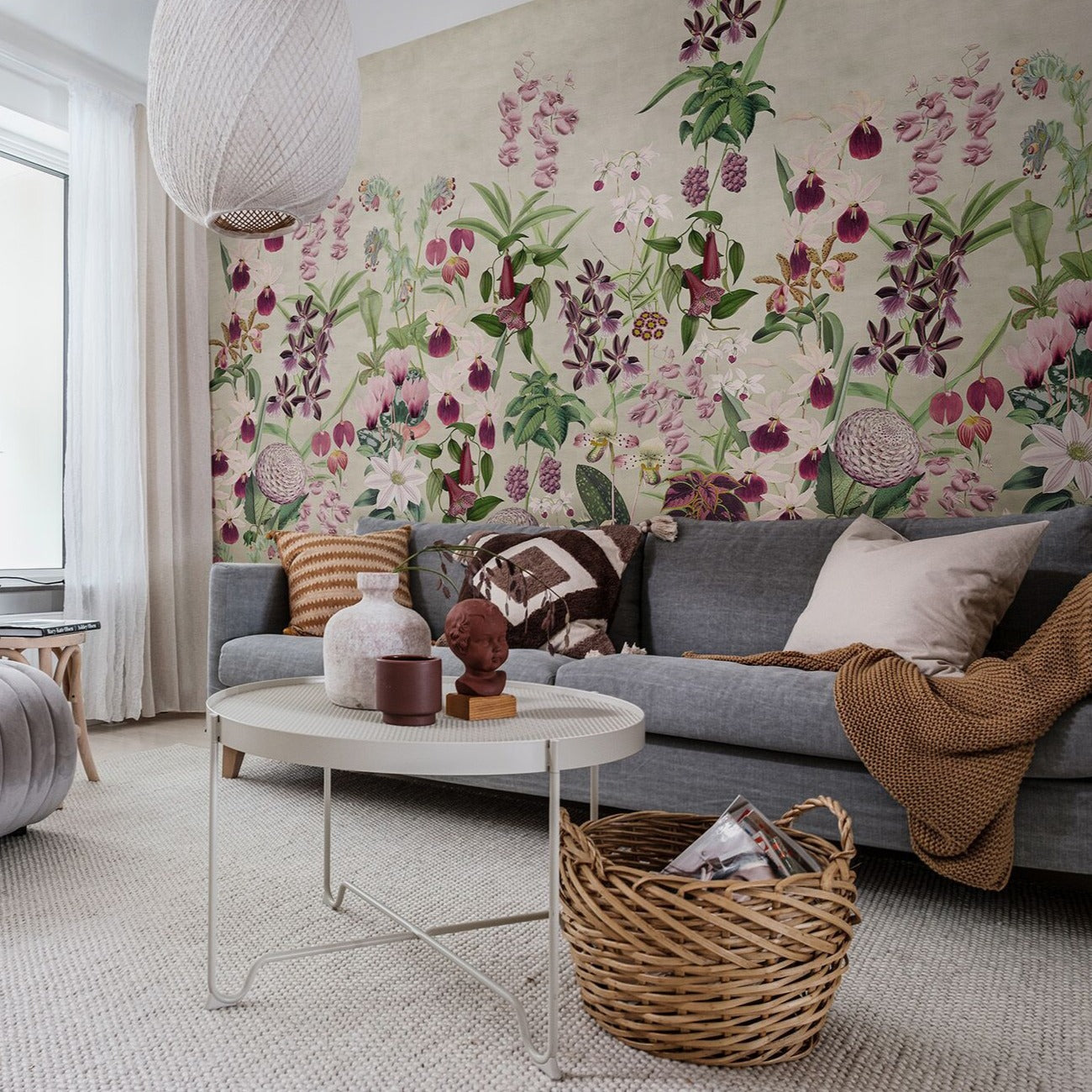 Alice's Pink Botanicals Mural Wallpaper (SqM)