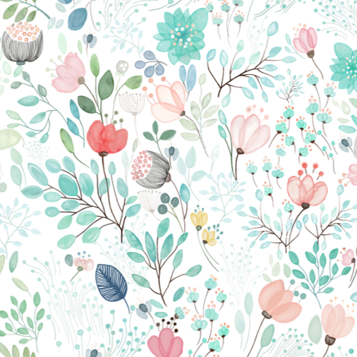 Botanical Tale Floral - Wallpaper Sample
