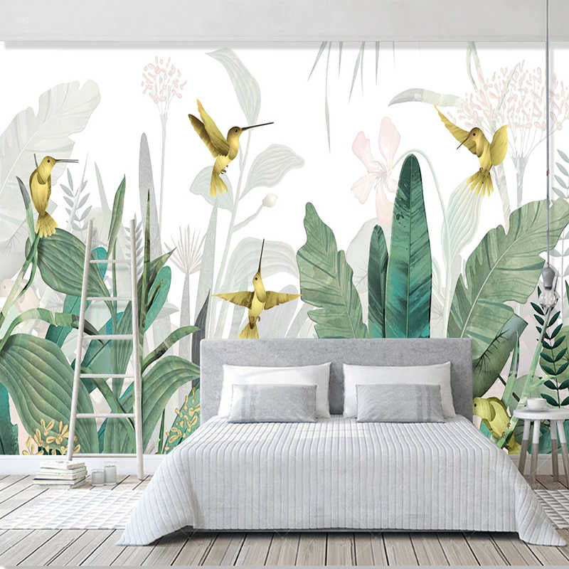 Heaven Birds Tropical Mural Wallpaper (SqM)
