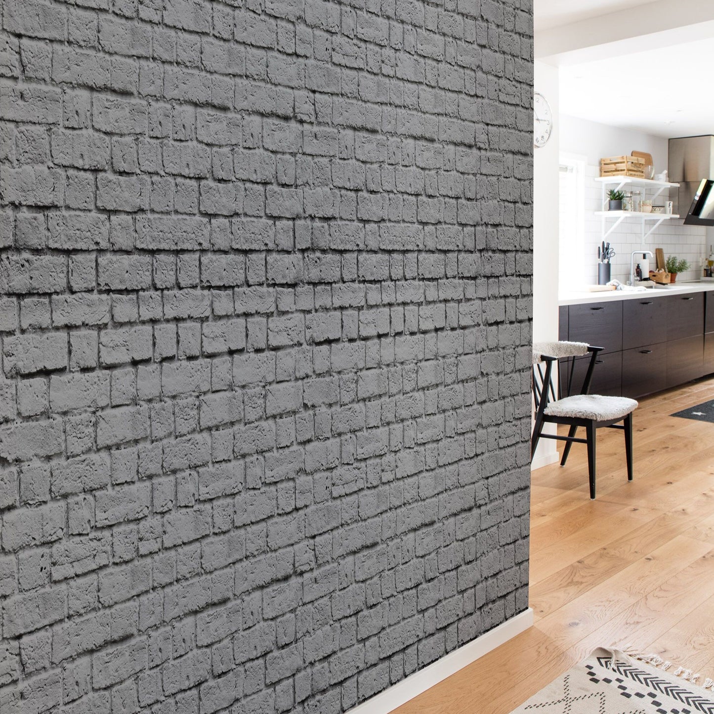 Soft Grey Bricks Mural Wallpaper (SqM)