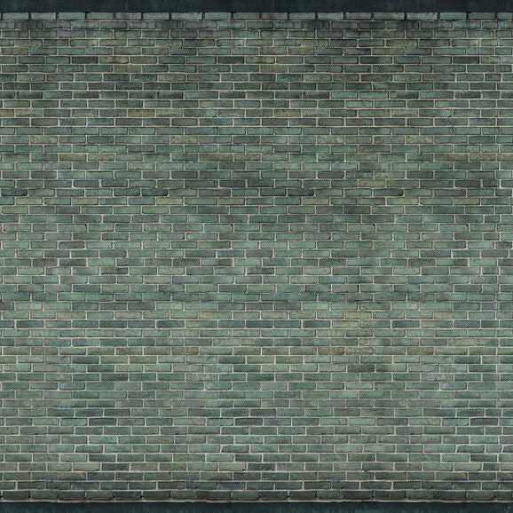 Urban Emerald Bricks Mural Wallpaper (SqM)