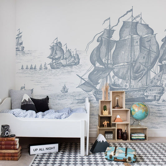 Pirates Adventure Pale Mural Wallpaper (SqM)