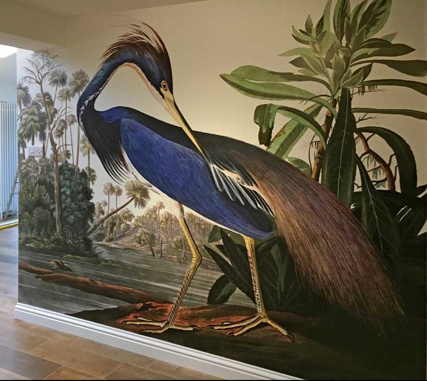 The Great Blue Heron Mural Wallpaper (SqM)
