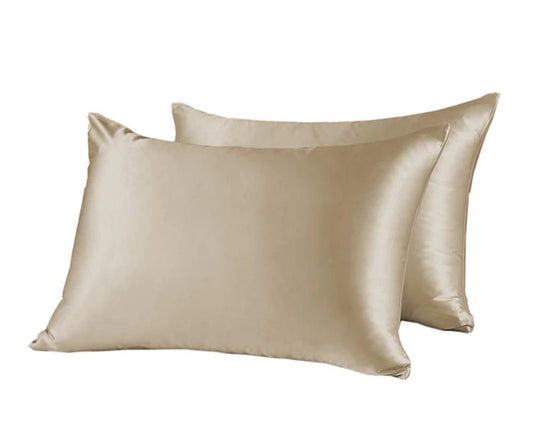 Beige Grey Mulberry Silk Pillowcase
