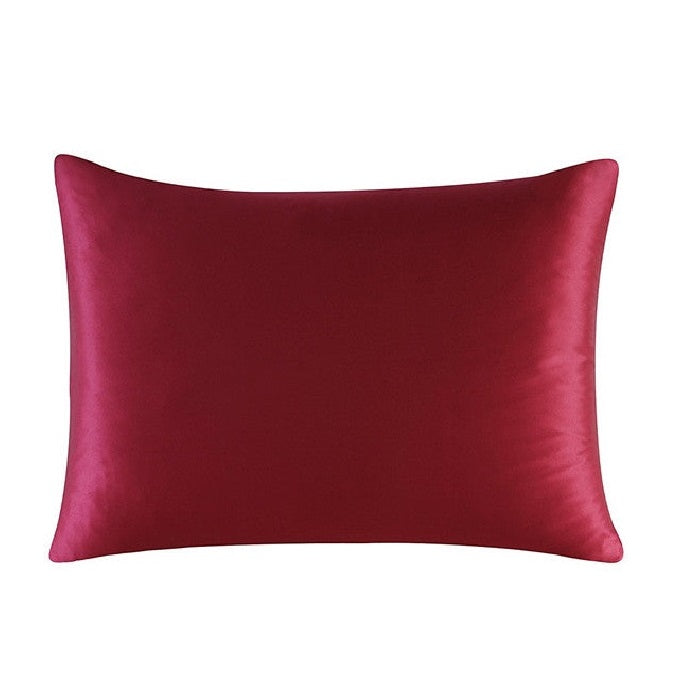 Wine Red Mulberry Silk Pillowcase
