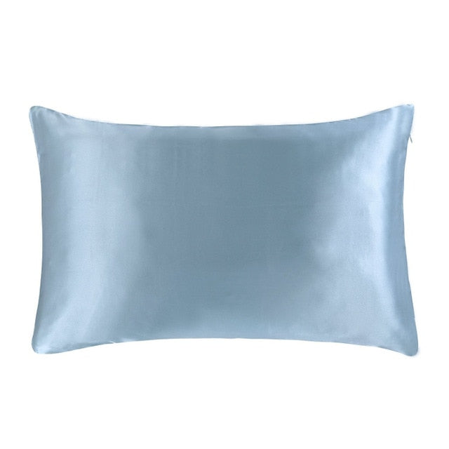 Sky Blue Mulberry Silk Pillowcase