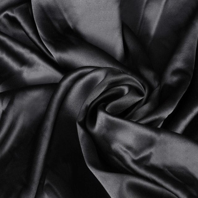 Black Natural Silk Cushion Cover