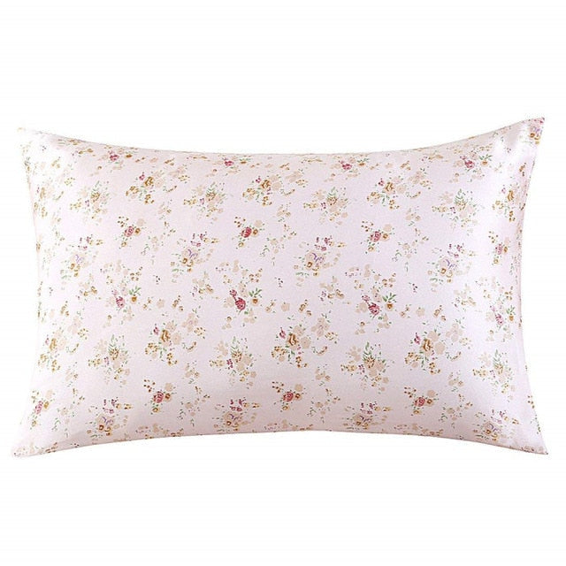 Tiny Rose Floral Mulberry Silk Pillowcase