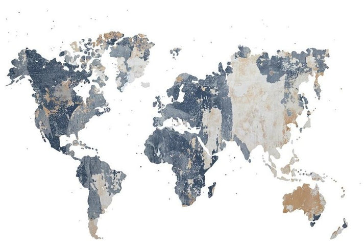 Buy Your Own World Battered Map Mural Wallpaper | Monochrome Wallpaper ...