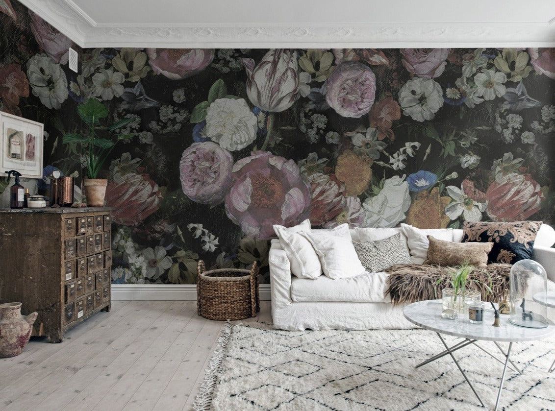 Blooming Flowers Mural Wallpaper (SqM)
