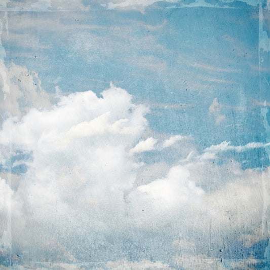 Sky Blue Cloud Puff Mural Wallpaper (SqM)