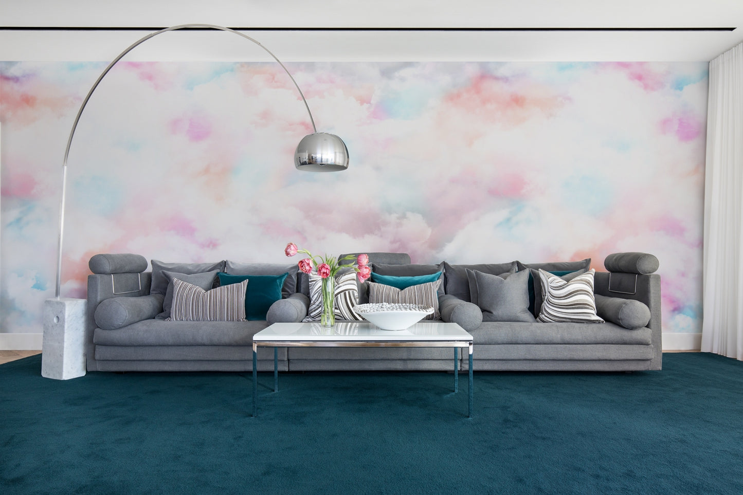 Coral Clouds Mural Wallpaper (SqM)