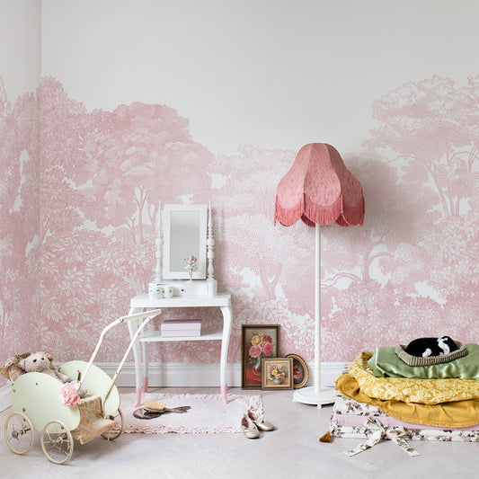 Bellewood Dusty Pink Forest Mural Wallpaper (SqM)