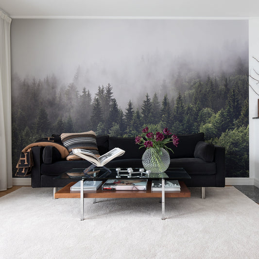 Forest Fog Mural Wallpaper (SqM)