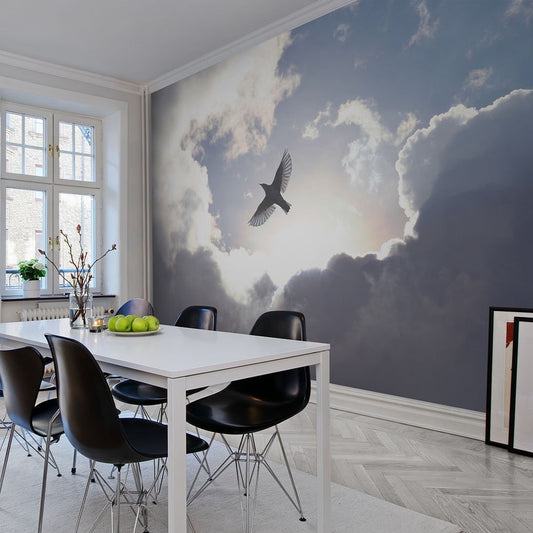 Free as a Bird Clouds Mural Wallpaper (SqM)