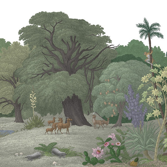 Jungle Land Green Mural Wallpaper (SqM)