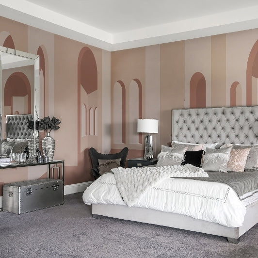 Metropolis Terracotta Mural Wallpaper (SqM)