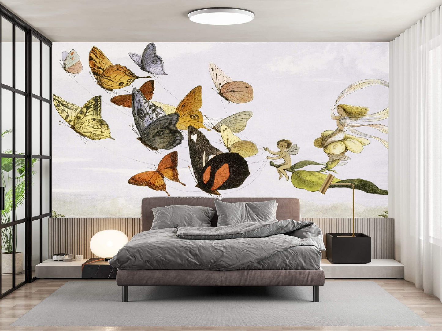 Butterflies Fairy Mural Wallpaper (SqM)