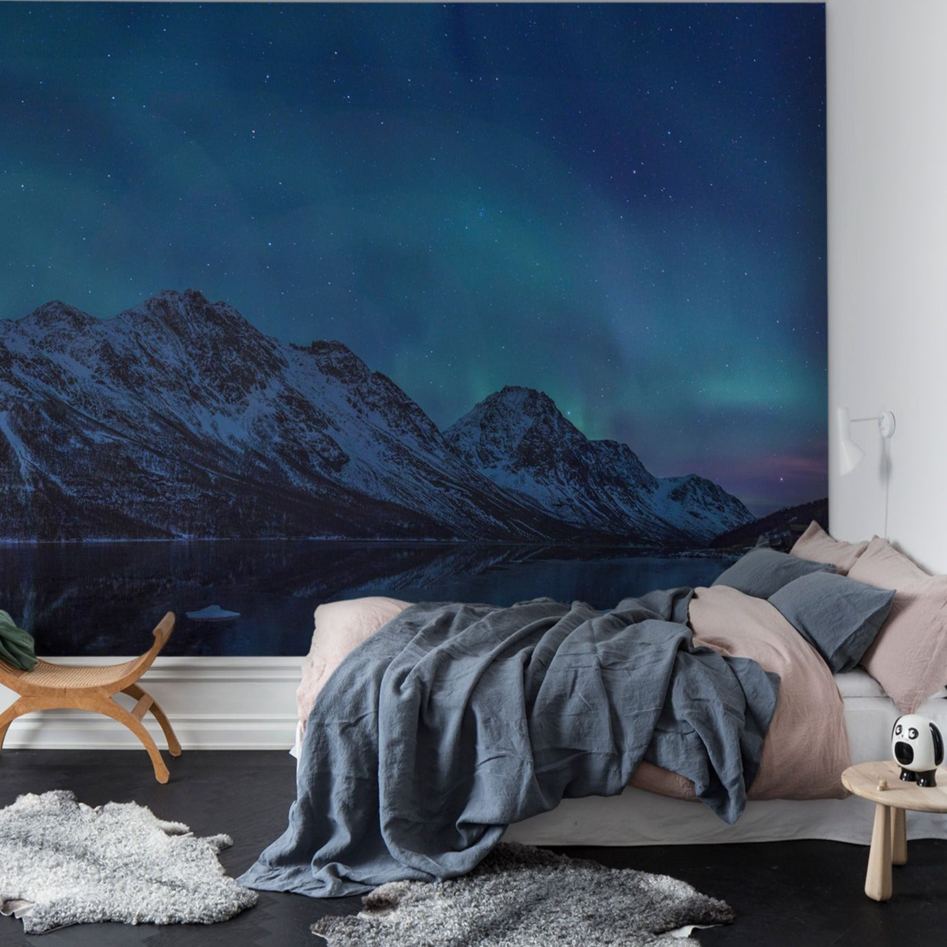 Northern Lights View Mural Wallpaper (SqM)