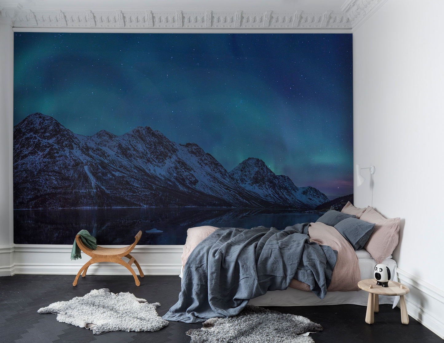 Northern Lights View Mural Wallpaper (SqM)