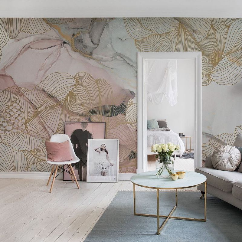 Opulence Pink Marble Mural Wallpaper (SqM)